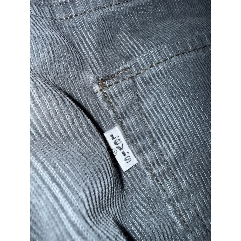 Levis 514 Slim Straight Corduroy Pants Mens 36x30 Charcoal Gray Cotton Blend